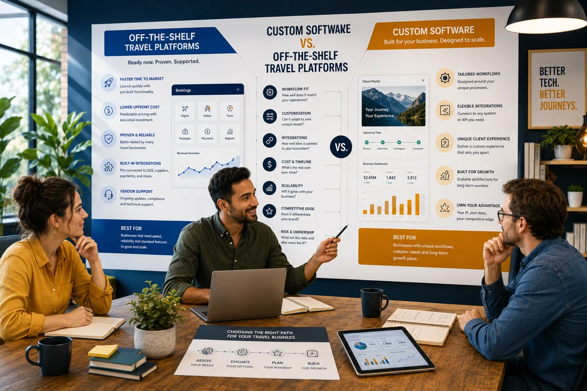 Custom Software vs. Off-the-Shelf Travel Platforms